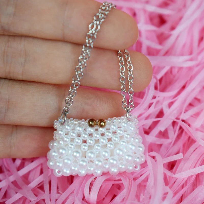 

Cute Handmade Simulation Pearl Bag Handbag for Blyth, Barbies, Licca, Pullip, Momoko 1/6 Doll Accessories