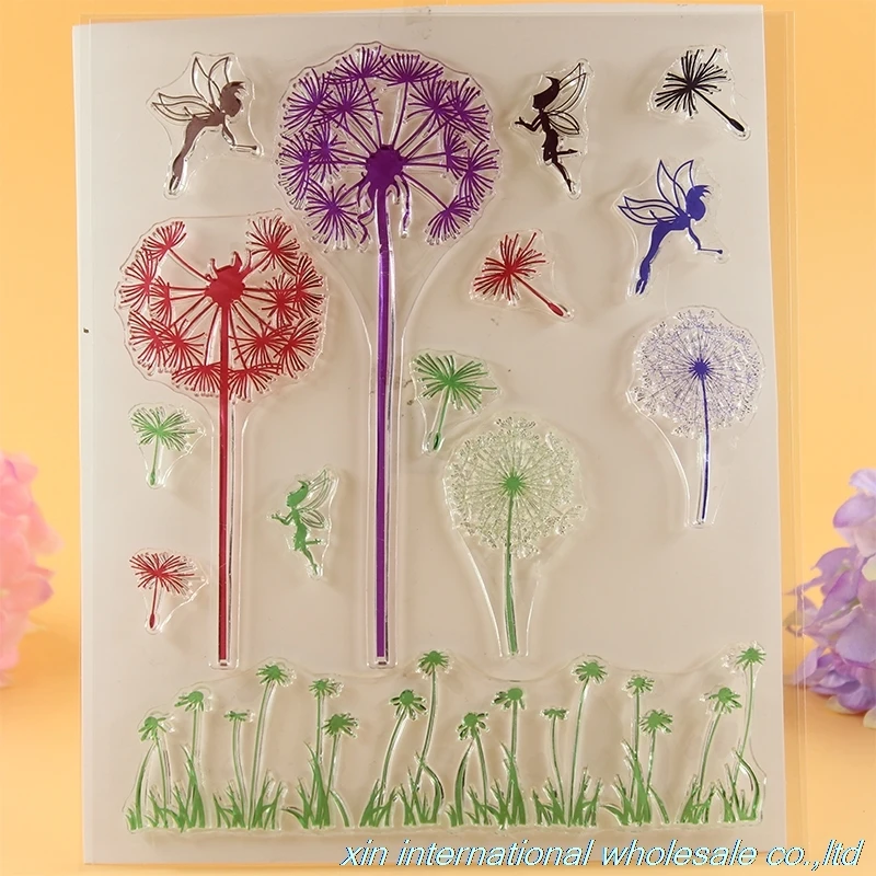 Dandelion faerie scrapbook DIY clear stamps scrapbooking ACRYLIC