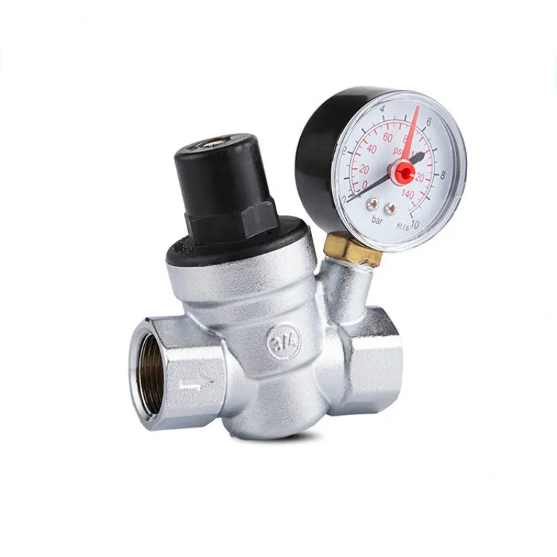 Регулятор давления воды с манометром, клапан поддержания давления воды, редукционный клапан DN20