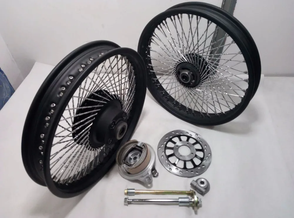 CG125 YBR125 травяной трекер GN125 GN250 17/18 дюйма передние и задние 72 спицы черная модель с