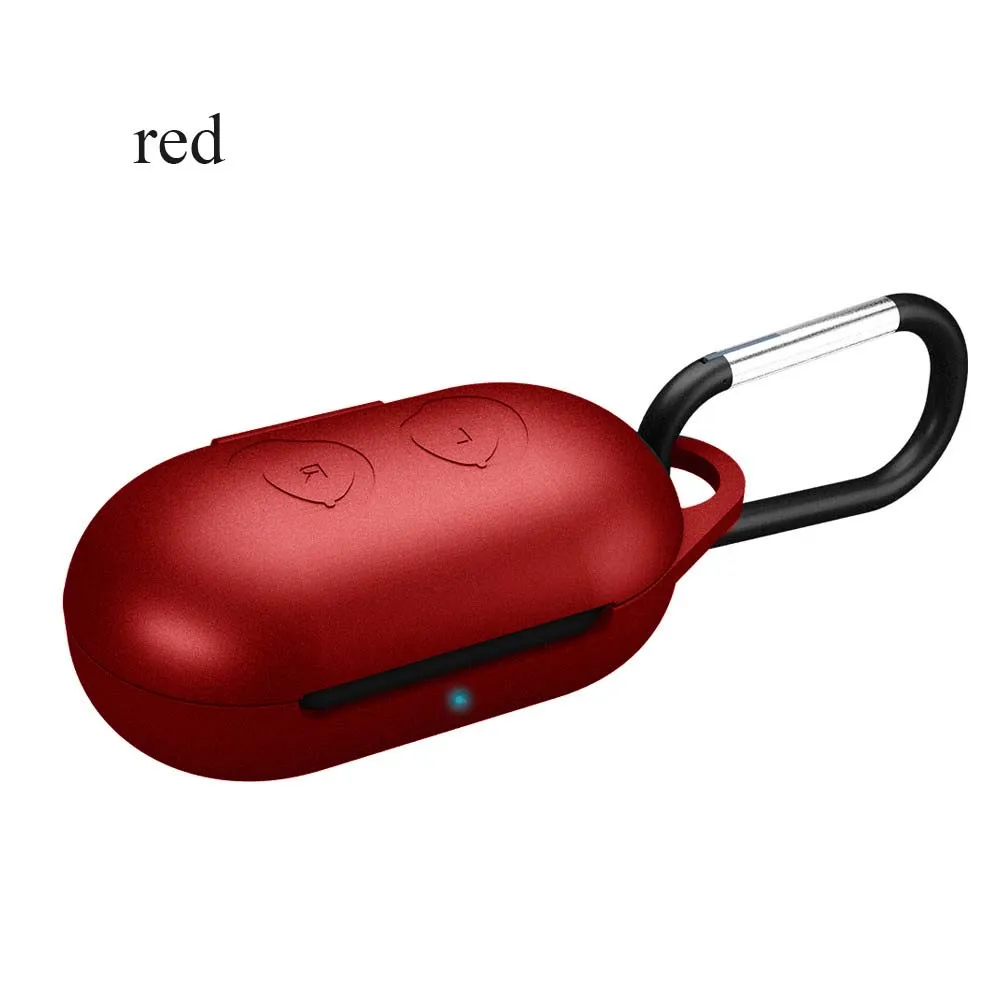 Анти-шок гибкий силиконовый раскладушка открывающийся полный защитный чехол для samsung Galaxy Buds спортивные Bluetooth наушники - Цвет: Red