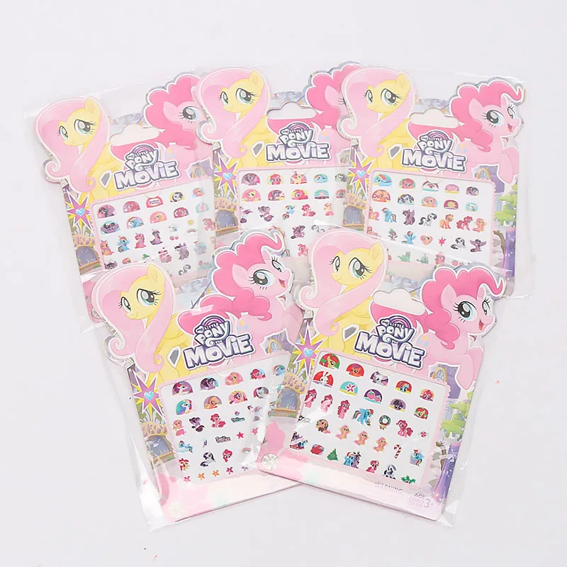 Упаковка из 6 шт. игрушки My Little Pony ПВХ мини пони наклейки пакет для девочек ногтей