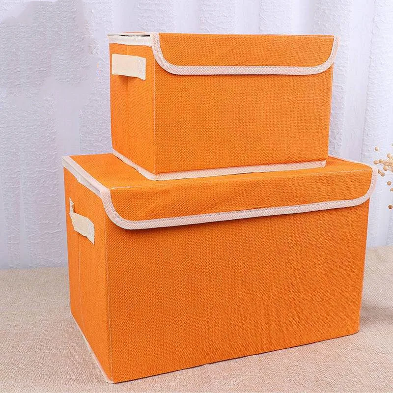 

Canvas Storage Basket Cute Storage Bag Printing Desktop Waterproof Organizer Cotton Linen Sundries Cabinet Underwear Storage Box