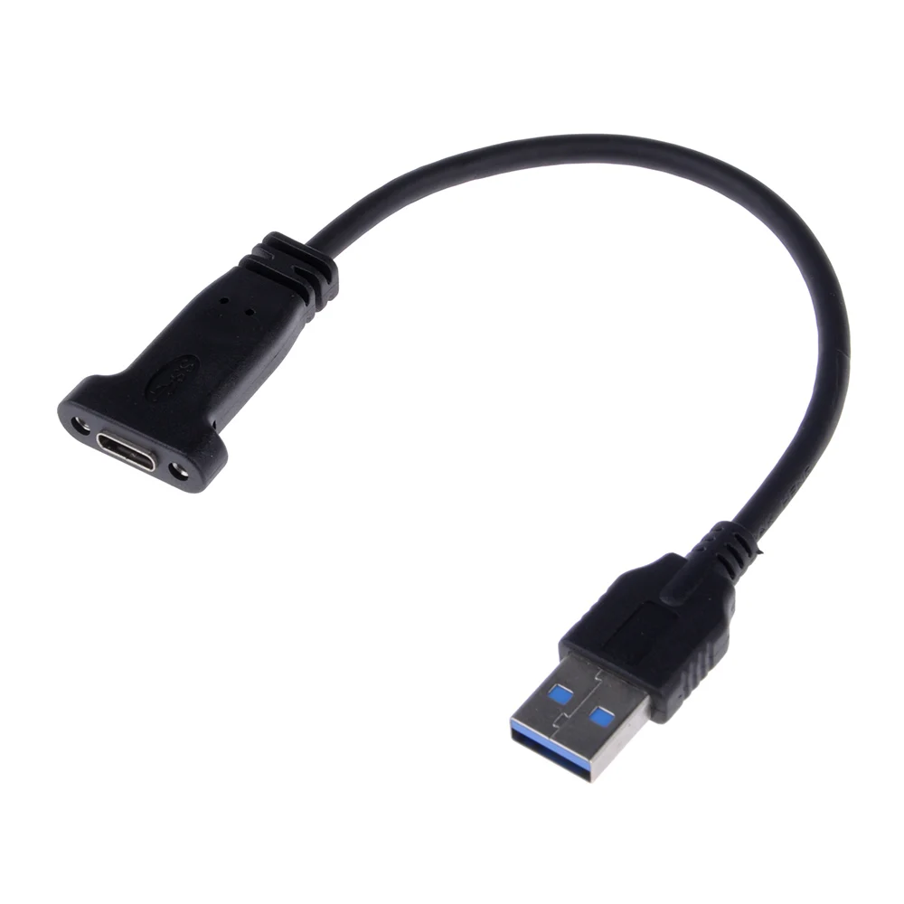 10 Гбит/с 100 Вт type-C USB мужчина к USB 3,0 Женский OTG адаптер мини дизайн преобразования данных кабель - Цвет: Черный