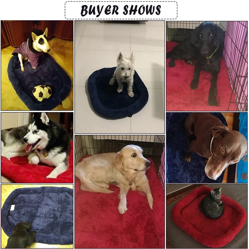 HOOPET Large Dog Bed Big Size Pet Cushion Warm Sleeping Bed Golden Retriever Cage Mat Pet House Mat L Retail And Wholesale