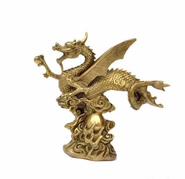 

Opening the light copper flying dragon pterosaur statue desk fly chinese dragon figurine statuette cool Sculpture crafts gift