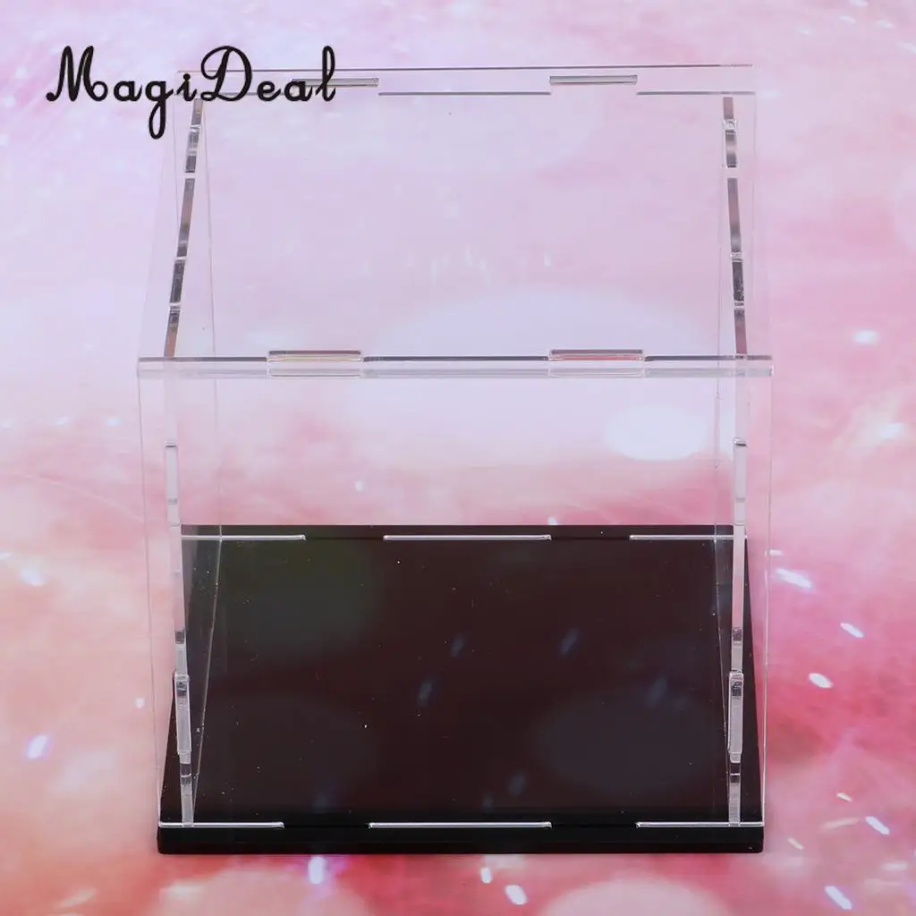 MagiDeal Square Acrylic Display Case Dust-proof Show Box for Plane Car Boat Model 6*6*6inch