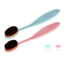 Pink Blue Toothbrush Oval Shaped Makeup Brush Foundation Liquid Concealer BB cream Blusher Powder Cosmetic Blending Brush Z5035