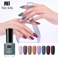 NEE JOLIE матовый лак для ногтей длинный прочный ноготь художественный лак тусклый Esmaltes Маникюр Быстросохнущий 12 цветов 7,5 мл Лак для ногтей