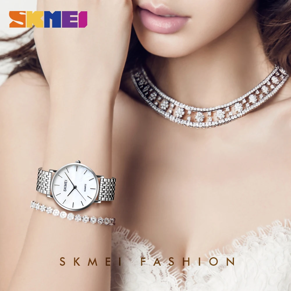 

2019 Women Fashion Stainless Strap Analog Quartz Wrist Watch Luxury Simple Style Designed Bracelet Watches Women Clock 1365