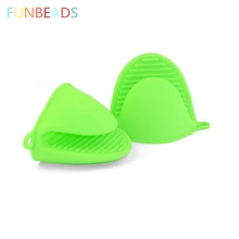 20 шт./лот кулинарные рукавицы силиконовые термостойкие перчатки, перчатки для духовки легко гнущийся теплоизоляция Водонепроницаемый микроволновая печь; силикон перчатки ST001