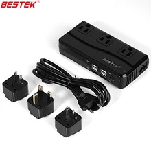BESTEK International Travel Adapter Plug Set 220V To 110V Converter With 6A 4 USB Ports UK/AU/US/EU Travel Adapter Socket Power