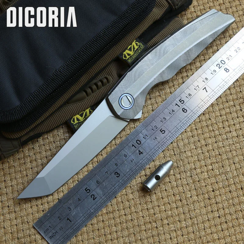 Pаспродажа DICORIA RUS листать Танто RFT D2 нож со складным лезвием Титан тактическая Отдых на природе Охота Открытый выживания Карманные Ножи EDC инструменты