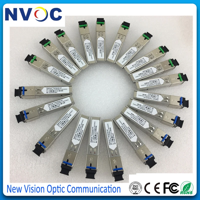 1,25G, BIDI, 1310/1550, 20 км, SC, DDM, Simplex, WDM, совместимый с кодом Cisco, одномодовый WDM SC волоконно-оптический SFP приемопередатчик