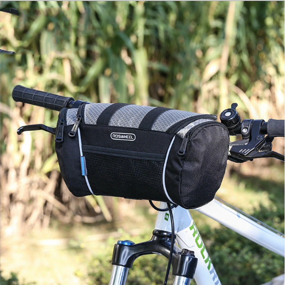 

5L Bicycle Handlebar Basket Bag Bike Reflective Front Pannier Tube Waterproof Sports Bicycle Handlebar Bags Cycling Outdoor