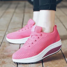 Женские кроссовки; Синие сникеры на платформе; летняя повседневная обувь; Basket Femme; Zapatillas Deportivas Mujer