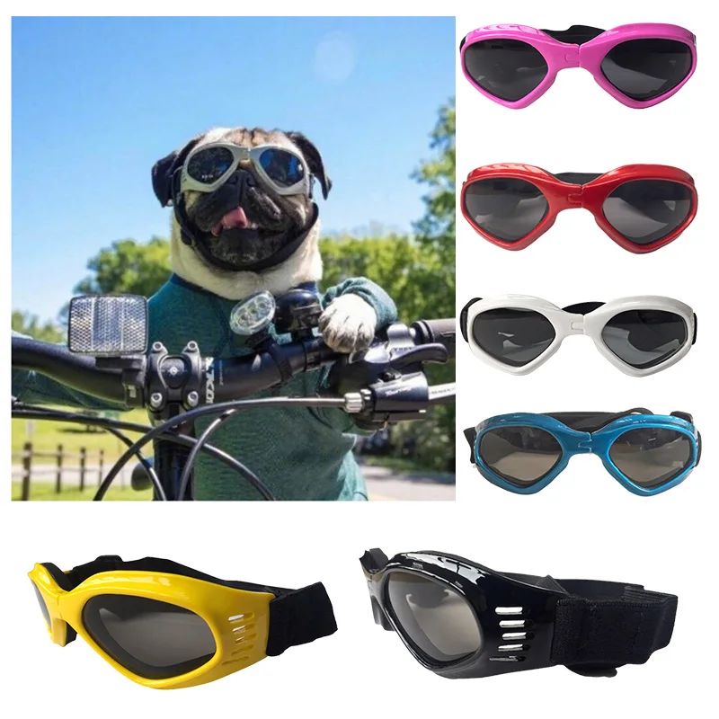 

6 Colors Foldable Pet Dog Glasses Medium Small Dog Pet Glasses Pet Eyewear Waterproof Dog Protection Goggles UV Sunglasses