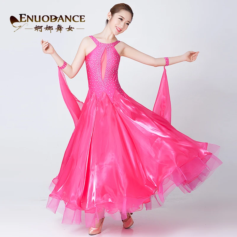 7 видов цветов платье для бальных танцев на заказ|ballroom dance competition dresses|standard ballroom