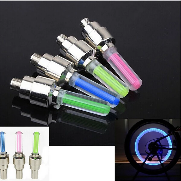 

WEST BIKING 2PCS 2017 Bicycle Light Tyre Tire Valve Caps Wheel Spoke Bike LED Light/Cycling Gas Nozzle Bicycle Accessories