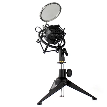Online Stativ Desktop-ständer Spinne Mikrofon Windschutz Pop Filter Studio Mic Isolation Schild Shock Mount Suspension Schreibtisch Shockmount