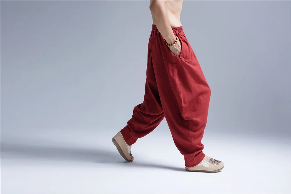 Autumn Winter Men Harem Indian Pants Male Loose Traditional Wide