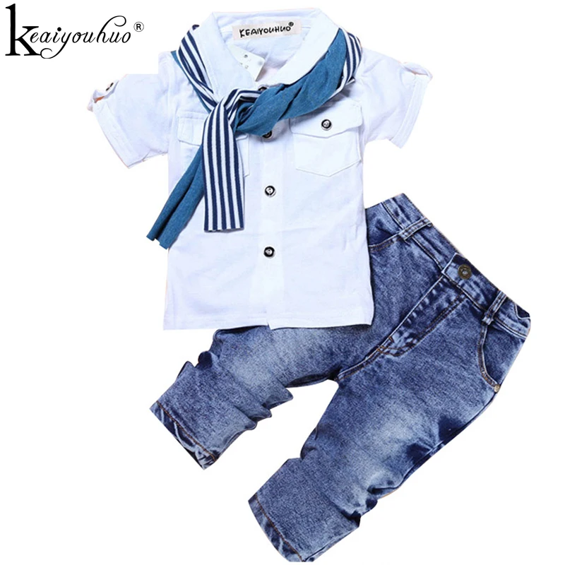 Boys Clothes Summer Children Clothing Sets Costumes For Kids Clothes Set Toddler T-shirt+Jeans Sport Suits Wear 2 3 4 5 6 7 Year Boys Clothes Summer Children Clothing Sets Costumes For Kids Clothes Set Toddler T-shirt+Jeans Sport Suits Wear 2 3 4 5 6 7 Year