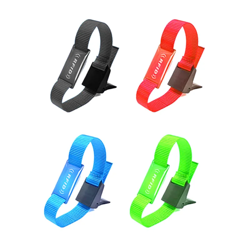 

New 50pcs/Lot Nylon Writable Copy RFID Magnetic IC Smart 125KHz EM4305 Wristband Bracelet For Access Control Gym Swimming pool