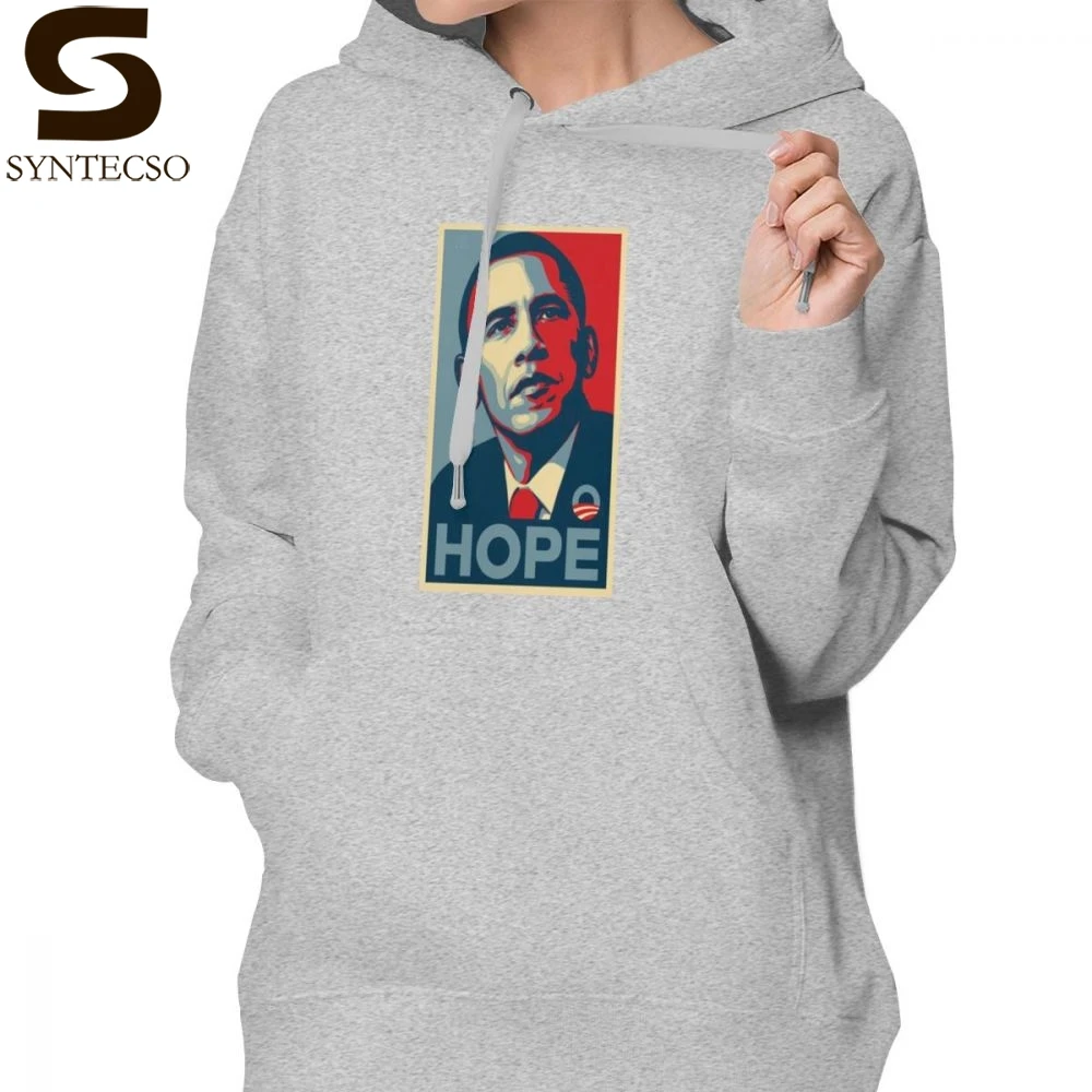 Hope Hoodie Obama Hope толстовки Kawaii Большие размеры толстовки женские хлопковая уличная одежда красный длинный рукав пуловер толстовка с принтом