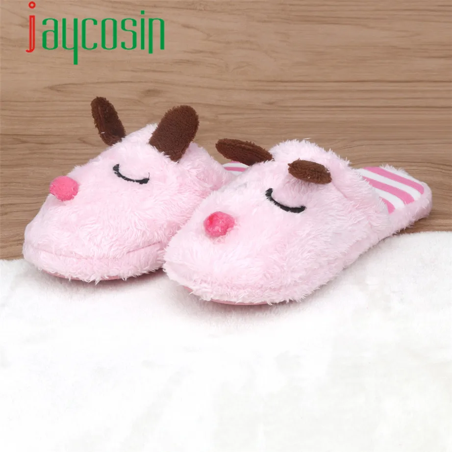 15 1PC Women Soft Dog Warm Indoor Bowknot Cotton Slippers Home Anti slip Shoes 38