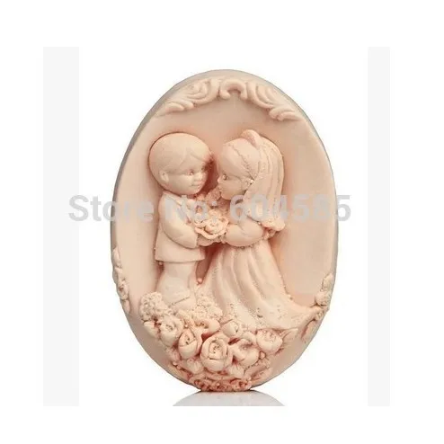 Силиконовые формы для мыла милой любви свадьбы рукоделия 3 2 дюйма|silicone soap mold|craft