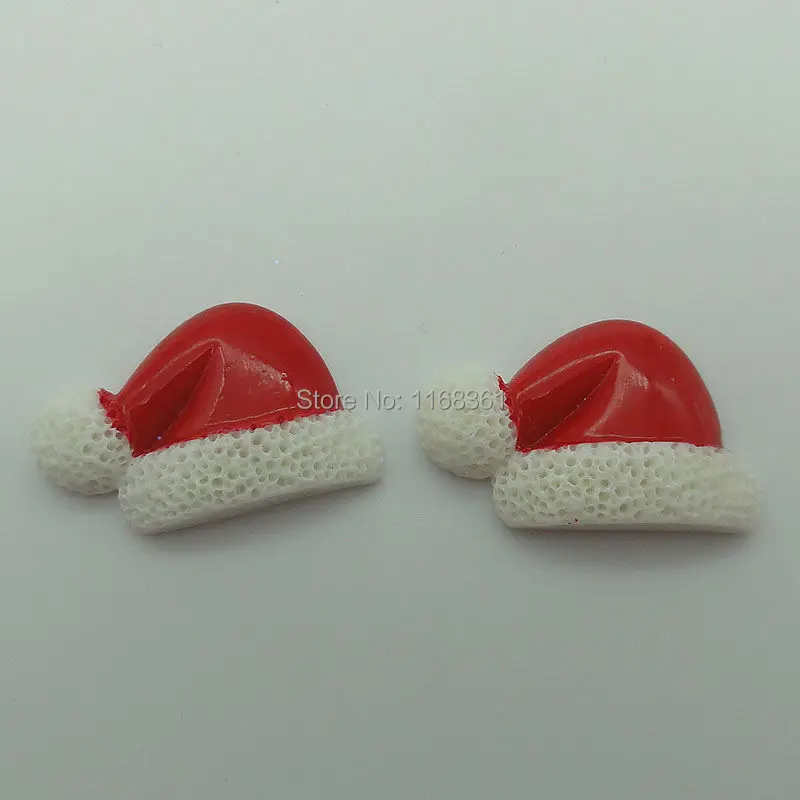 1pcs/lot resin flatback middle red hat 31mm Cabochons Scrapbooking Hair Bow Center DIY Christmas decration C106-5