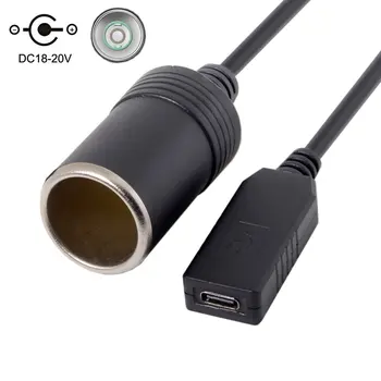 

USB 3.1 Type C USB-C to Car Receptacle Charger Cable 20V 100W Auto Interior Accessories