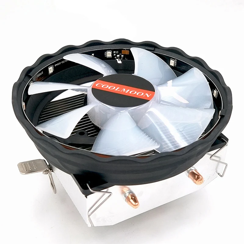 Cpu Cooler 4pin RGB охлаждающий бесшумный вентилятор двойной Медный трубчатый Радиатор