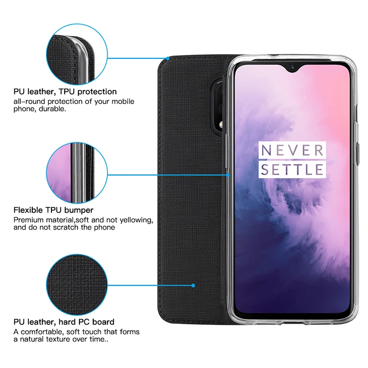 Для Oneplus 7 PRO мягкий чехол для телефона противоударный флип-кожа защитa чехол для Oneplus 7 анти-осень Модный Магнит Чехол