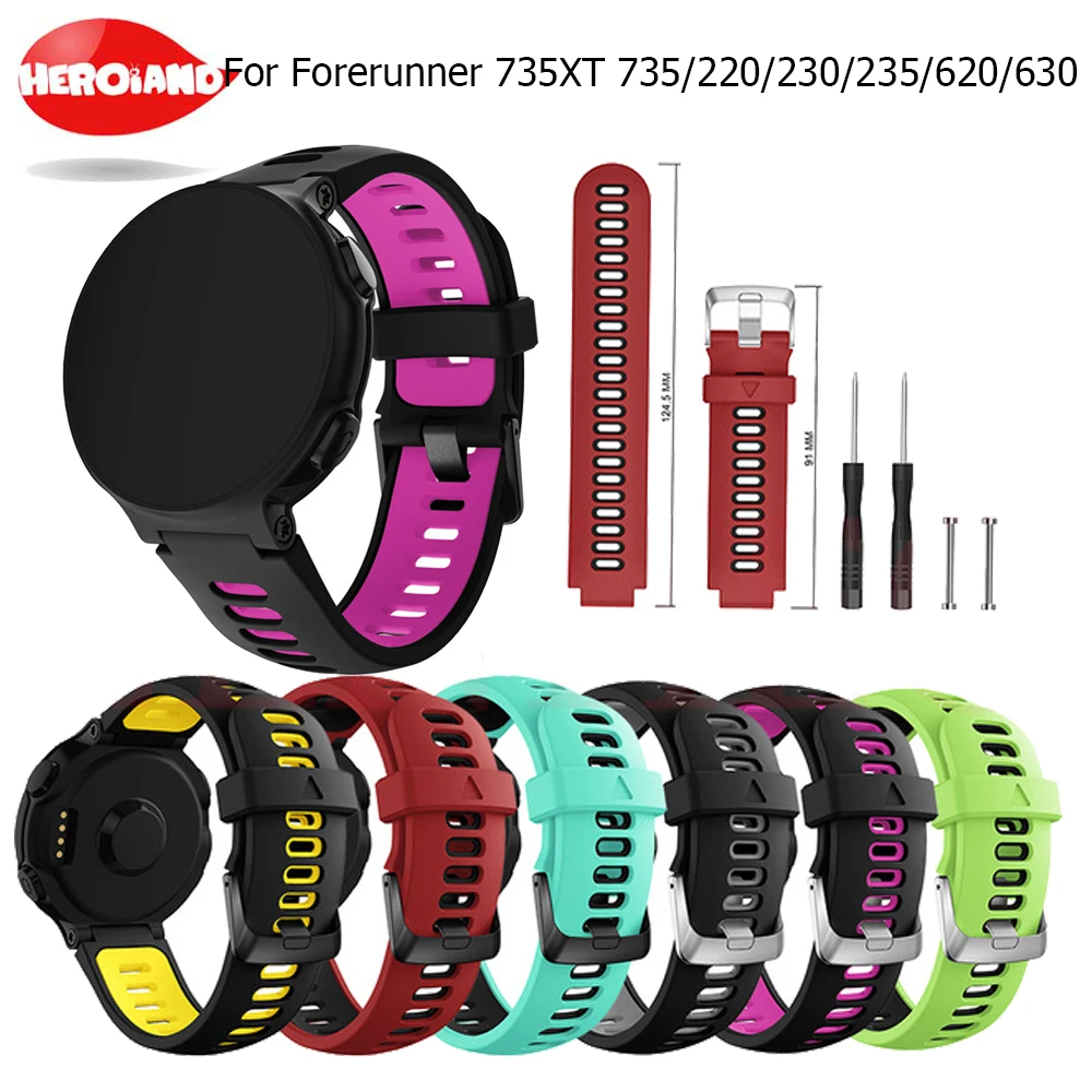 Новое поступление для Garmin Forerunner 735XT наручный ремешок 230 235 220 620 630 Смарт