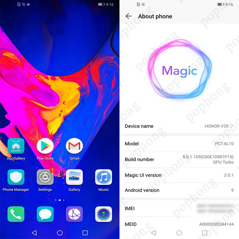 Оригинал HONOR View 20 Honor V20 смартфон 6 ГБ 128 Kirin 980 четыре ядра Android 9 0 NFC быстрая зарядка