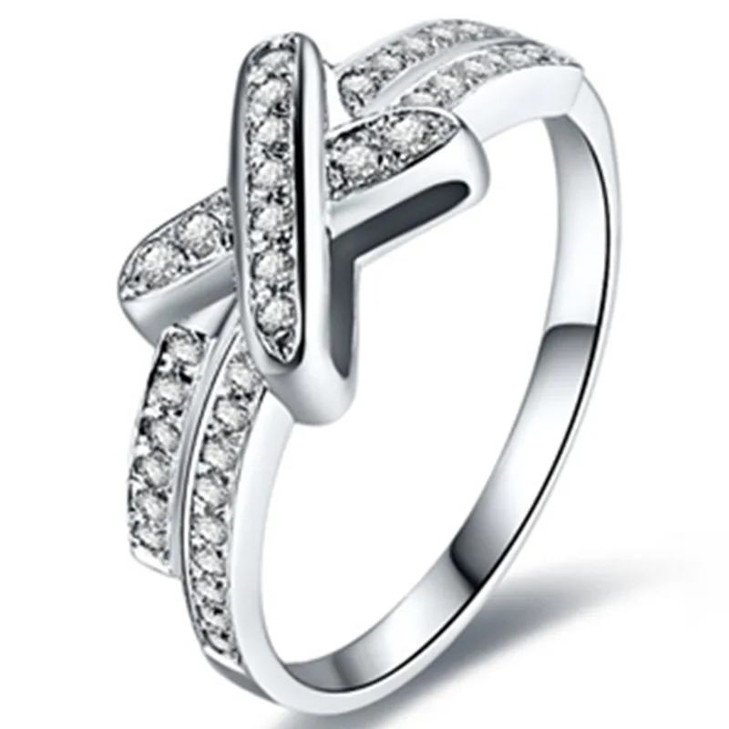 

Butterfly Ring Lovely Designer Semi Mounting Micro Paved Simulate Diamond Ring Engagement Sterling Silver Bow Tie Jewelry Ring