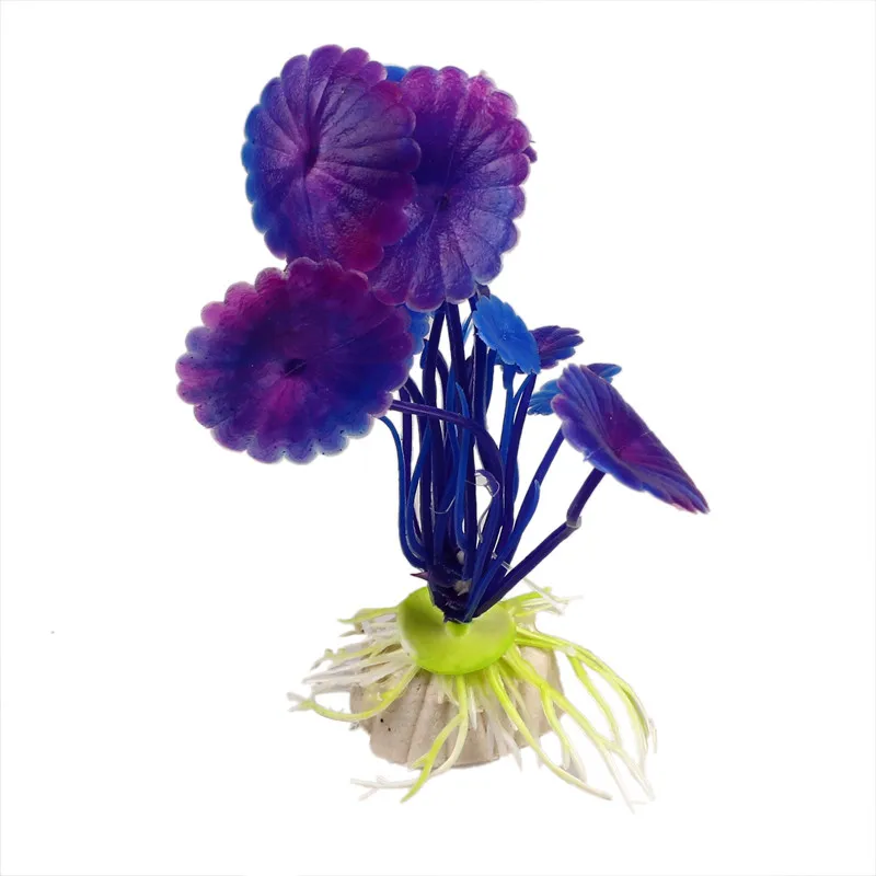 1 шт., искусственное аквариумное растение, украшение для аквариума, погружной цветок, трава, орнамент, Красочный аквариум, подводное растение, 10-30 см