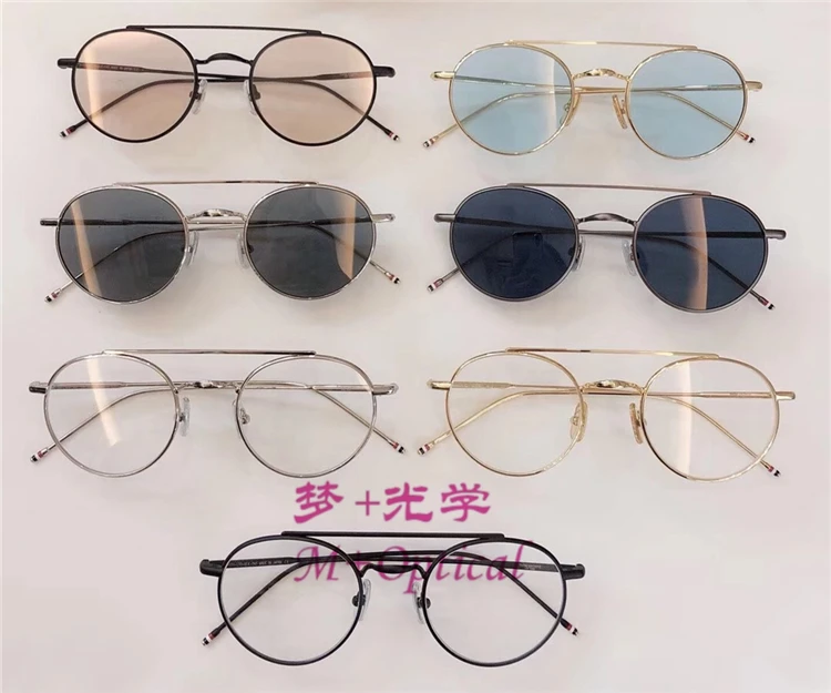 Винтажные круглые солнцезащитные очки в ретро стиле из чистого титана TB101, поляризованные линзы, Модный классический чехол в коробке, женские и мужские солнцезащитные очки