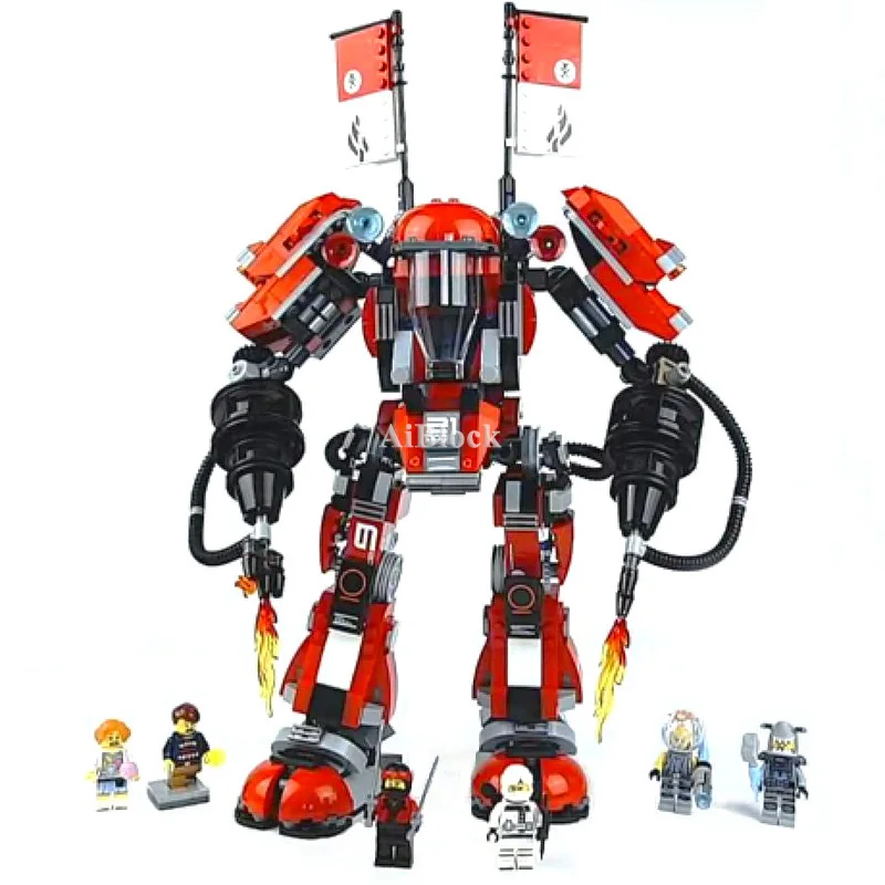 

Ninja Set Compatible Ninja Fire Mech Battle Robots Model Building Blocks 1010 Piece Bricks Toys For Children