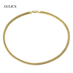 GULICX Bijoux 2018 модные ожерелья из нержавеющей стали для женщин мужчин длинные цепи состояние t ювелирные изделия Best подарки GLBN019a