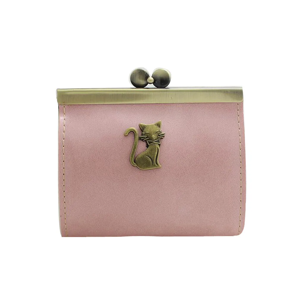 Женские кошельки в винтажном стиле, короткая маленькая сумка, ретро клатч, кошелек на застежке, кошелек для мелочи, мини сумочка, Маленькая женская сумочка