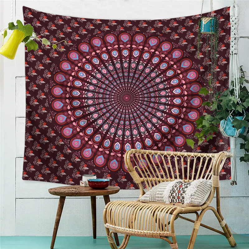 Bohemian Mandala Tapestry Wall Hanging Indian Wall Decor Hippie