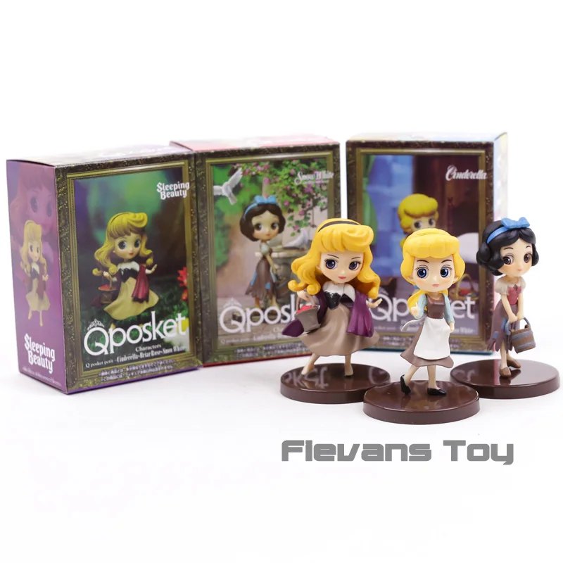 

QPosket Characters Q Posket Petit Cinderella Briar Rose Aurora Snow White Figure Action PVC Princess Figures Toys Dolls 3pcs/set