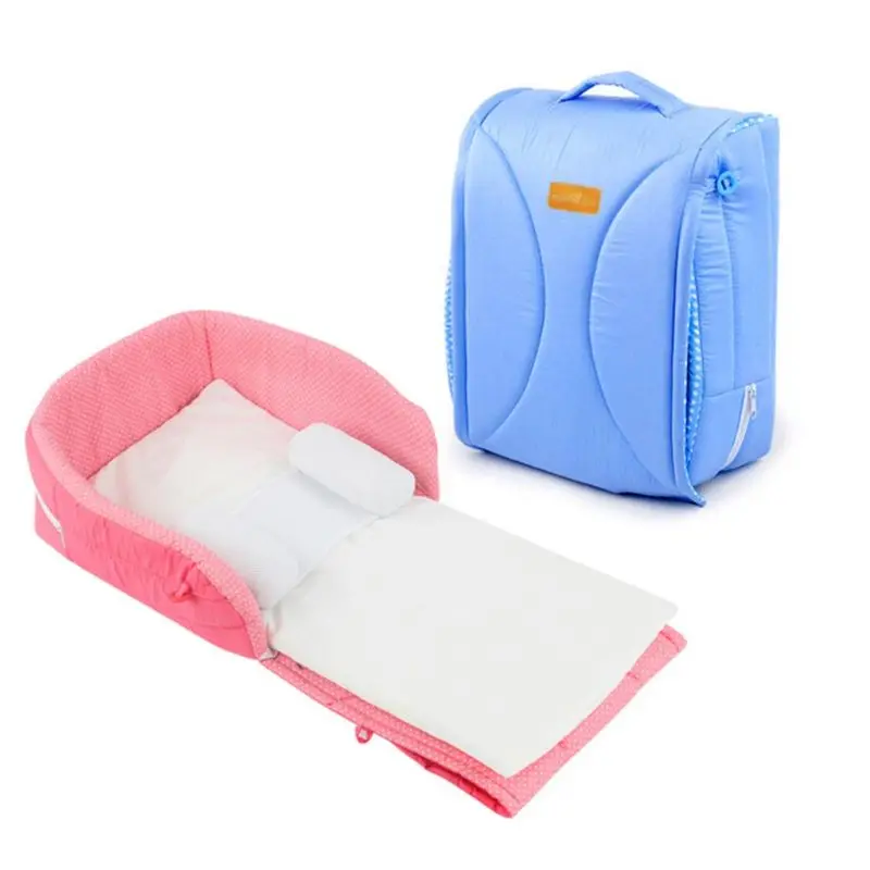 Baby Newborn Infant Folding Travel Crib Bed Foldable Sleeping Portable Nursery Bag Cradle