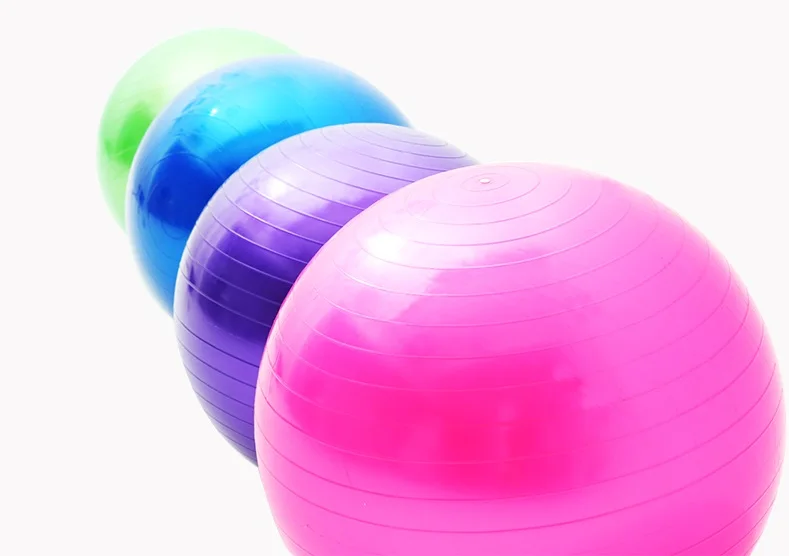 Мяч для йоги 65 см красочные утолщение popping-тонкий высококачественный защитный чехол для занятий фитнесом и потери веса мышцы практика держать для занятий спортом для упражнений
