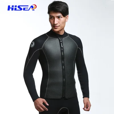 Hisea Seac Men High quality 3mm neoprene wetsuit/Surfing/diving suit Individuality surf clothing keep warm winter swimsuit