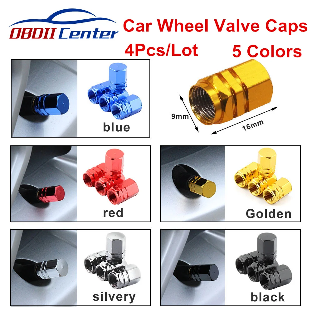 

Aluminium 4pcs Tyre Valve Dust Caps Car Wheel Tire Valve Stem Cover For Car Truck Motorcycle Tire Air Valve Stem Core Covers Cap