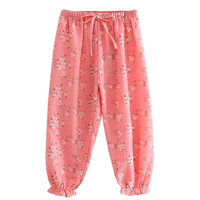 1pcs Girls Pants Kids Children's Pants Girls Cotton and Linen Pants for