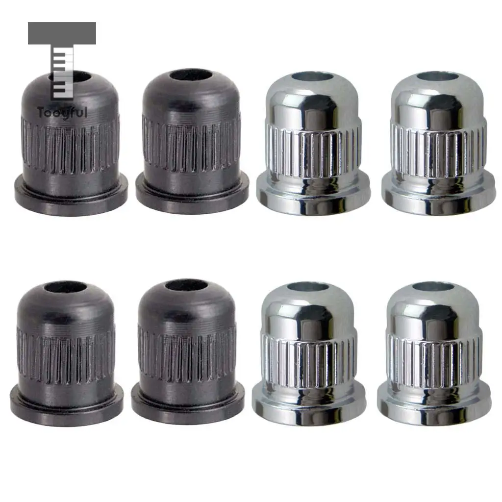 Tooyful 4 Pcs Electric Bass Guitar String Mounting Ferrules Bushing for Thru Body